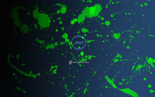 Blue green abstract particles night - a white circle free wallpaper