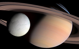 Saturn large planets small saturn - planet free wallpaper