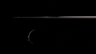 Saturn moon night sky aurora - distant free wallpaper