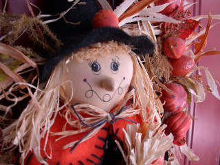 Scarecrow doll hay wreath corn 3 - barbara balmer free wallpaper