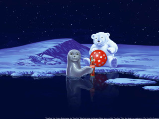 Polar bear red ball polar - barclay shaw free wallpaper