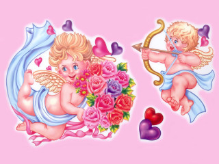 Cupid - romantic free wallpaper