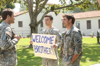 Soldiers welcome brother sign building - a poster free wallpaper