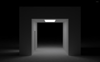 Dark room light door entrance - the room free wallpaper
