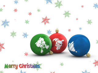 Christmas ornaments snowflakes white background - naive free wallpaper