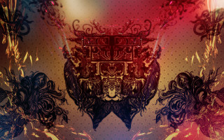 Colorful lion head crown red - a colorful background free wallpaper