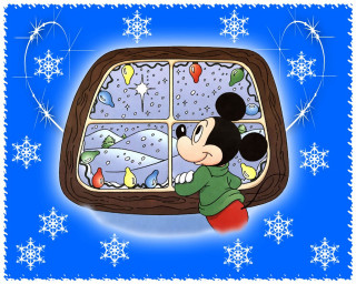 Mickey window snowflakes stars naive - naive free wallpaper