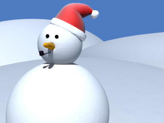 Snowman santa hat snow blue - a santa hat free wallpaper