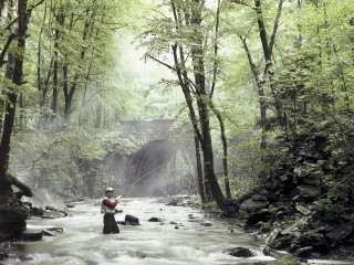 Man river fishing fish bridge - annie leibovitz free wallpaper for desktop