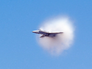 Jet flying blue sky smoke 2 - back end free wallpaper