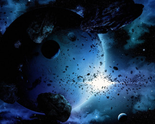 Space blue object planet matte - space free wallpaper for desktop