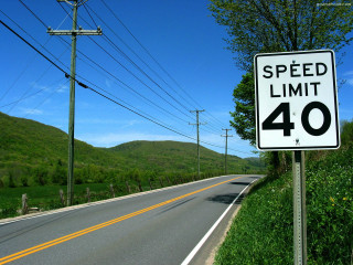 Speed limit sign hill trees 2 - power free wallpaper