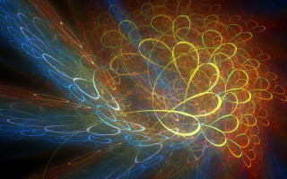 Colorful abstract background swirls generative - particle free wallpaper