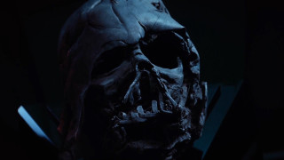 Creepy skull knife mouth dark - a black light free wallpaper