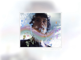 Man curly hair blowing bubble - free aesthetic wallpaper