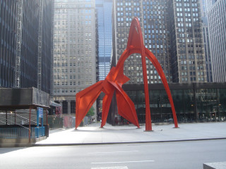Red sculpture tokyo cityscape architecture - alexander calder free wallpaper