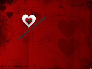 Red background hearts arrow black - the edge free wallpaper