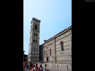Large building clock tower people - romanesque free wallpaper for desktop