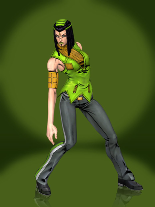 Cartoon character green outfit yellow - black shoe free wallpaper for mobile