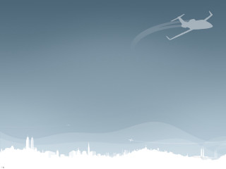 Skier flying air city skyline 2 - a skier free wallpaper