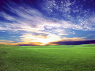 Green field blue sky clouds 28 - a green field free wallpaper for desktop