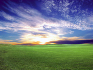 Green field blue sky clouds 31 - a green field free wallpaper for desktop