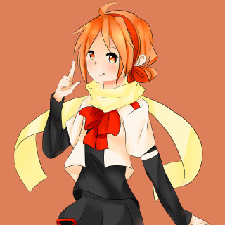 Orange hair scarf anime school - orphism free wallpaper for tablet