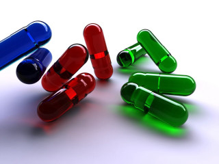 Pills group white surface green 3 - biopunk free wallpaper
