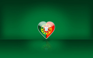 Heart shaped portugal flag green 2 - almada negreiro free wallpaper