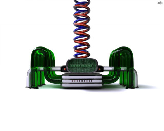 Green spiral object radio top - a green object free wallpaper