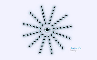 Snowflake kinetic art monochrome girls - a black center free wallpaper for desktop