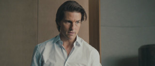 Man white shirt serious looking - his face and shoulder free wallpaper