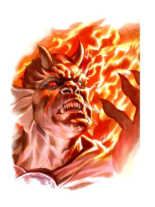 Demon drawing flames background white - dungeon and dragons free wallpaper for mobile