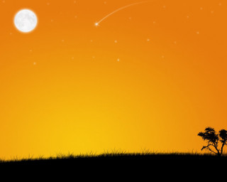 Person hill kite sky tree - a storybook illustration free wallpaper