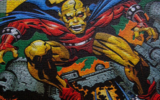 Man riding bike wall fireman - a painting of a man riding free wallpaper