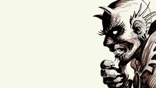 Demon eating banana knife toothbrush - bill ward free wallpaper