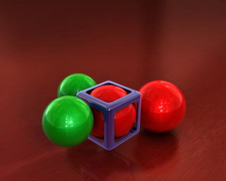 Red green object wooden table 2 - object free wallpaper