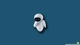 White robot black face blue - a white robot free wallpaper