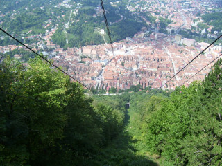 City view sky trees cable - a view of a city free wallpaper