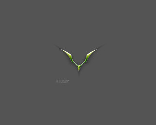 Green logo gray background black - free minimalism wallpaper
