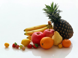 Fruit pile white table pineapple 2 - a white table next free wallpaper for desktop