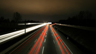 Highway night lights dark sky - a few car free wallpaper