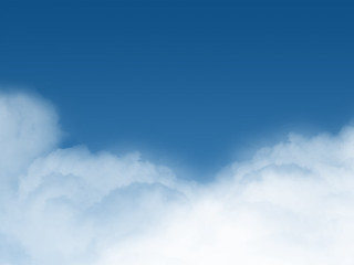 Plane flying blue cloudy sky 3 - a blue cloudy sky free wallpaper