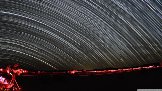 Star trail city night ferris - astrophotography free wallpaper