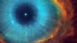 Large blue eye space stars - a black hole in the center free wallpaper