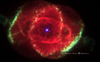 Bright red green object dark - cosmic free wallpaper