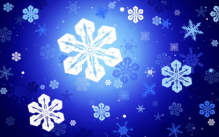 Snowflake blue background snowflakes bottom - a snowflake free wallpaper