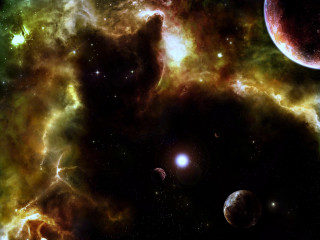 Planets star field black background - a group of planets free wallpaper