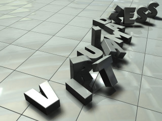 Metal letters tiled floor shadow - a shadow of a person free wallpaper