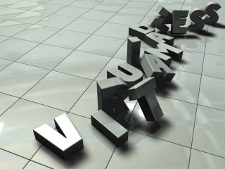 Metal letters tile floor white 2 - a tile floor free wallpaper